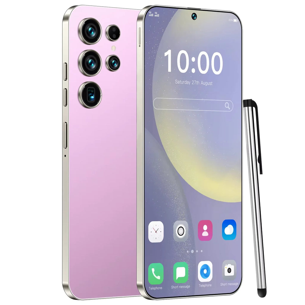Tidesmit 2025 budget smartphone showing sleek design and high-definition display from a secondary angle