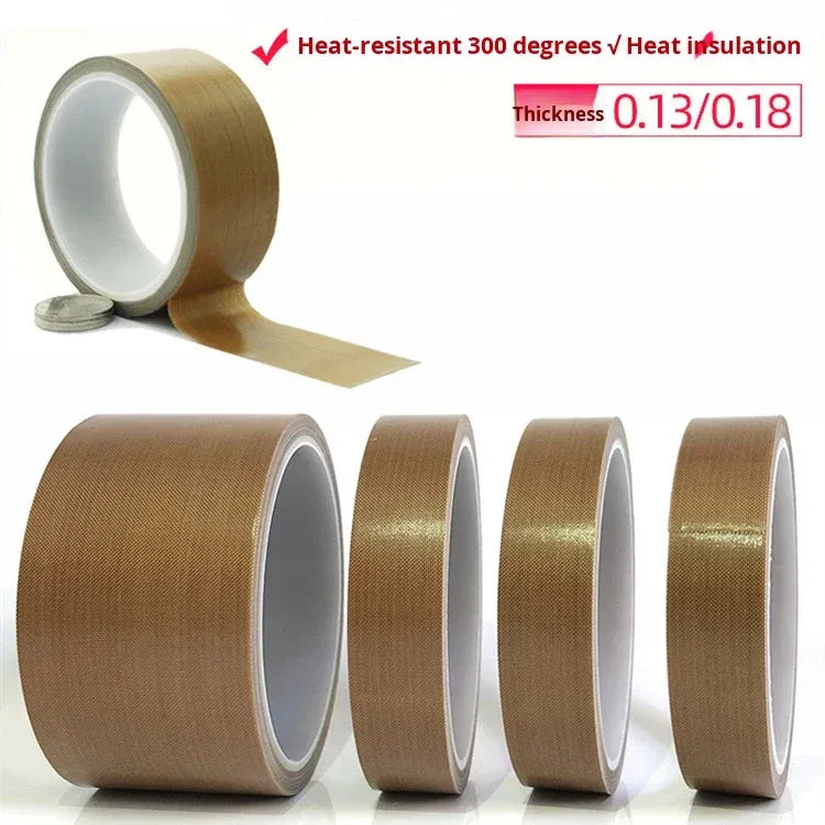 Brown heat-resistant insulation tape rolls set with white inner cores
