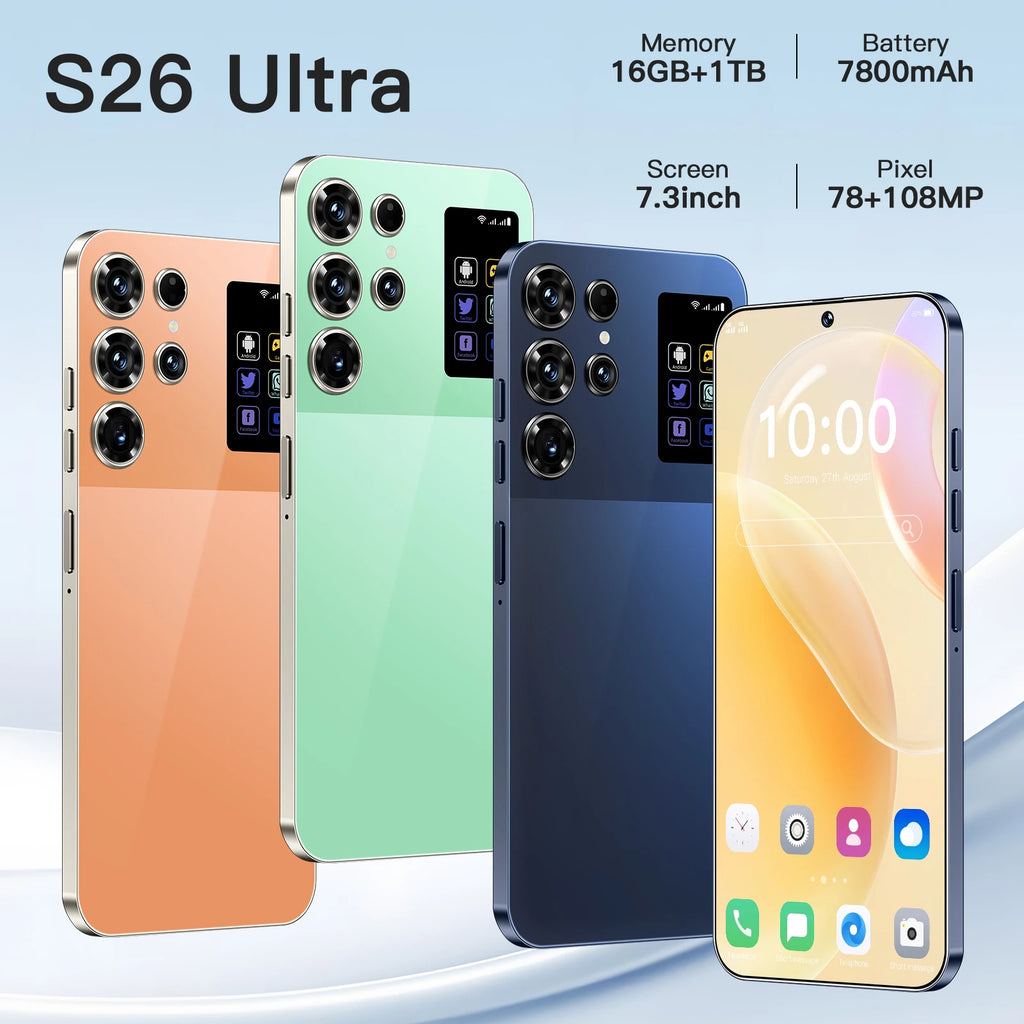 S26 Ultra 5G Smartphone 16GB RAM 1TB Storage Android 15 Tidesmit