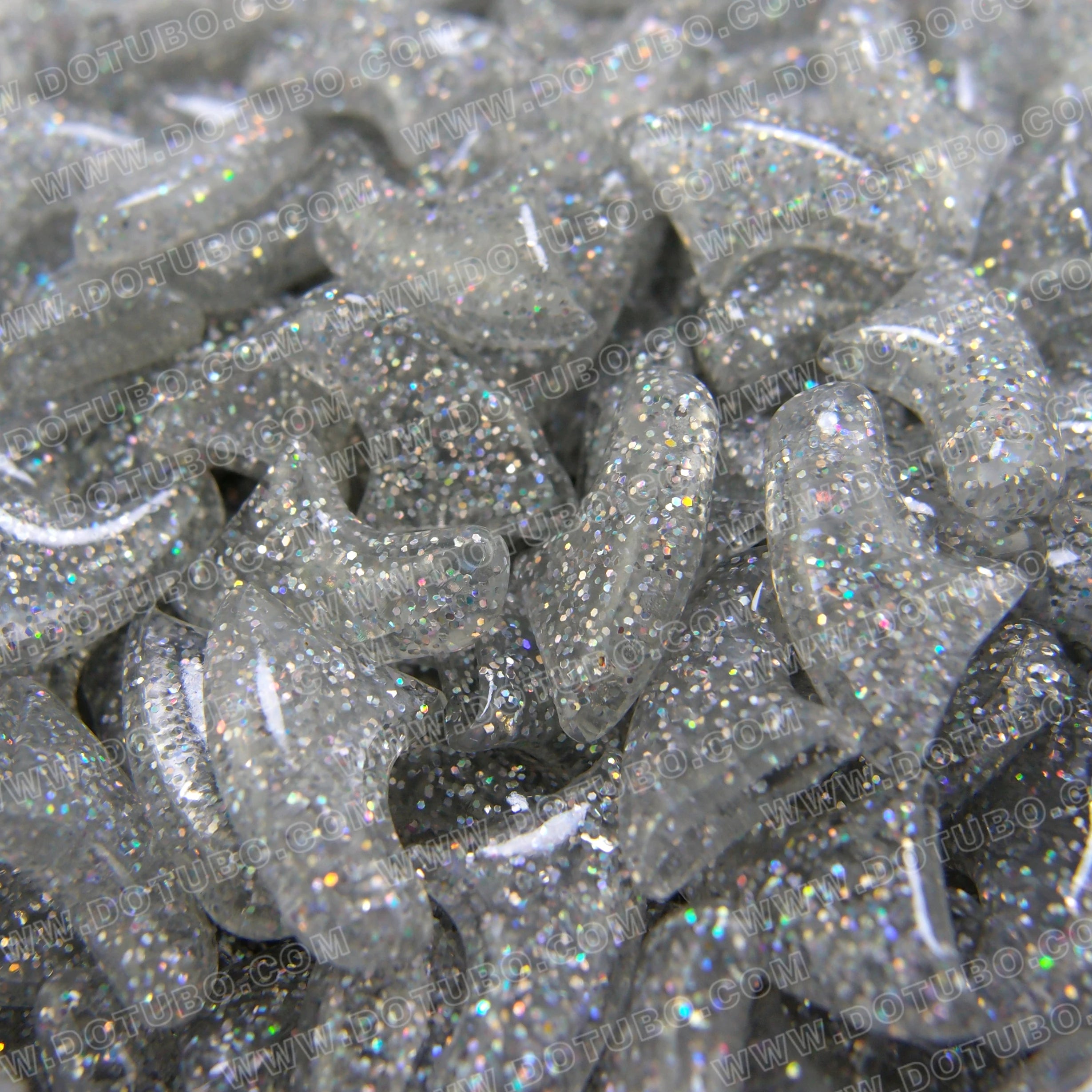 Silver glitter soft nail caps for cats, 20-pack claw covers to protect furniture. Includes adhesive glue. XS-LG sizes.