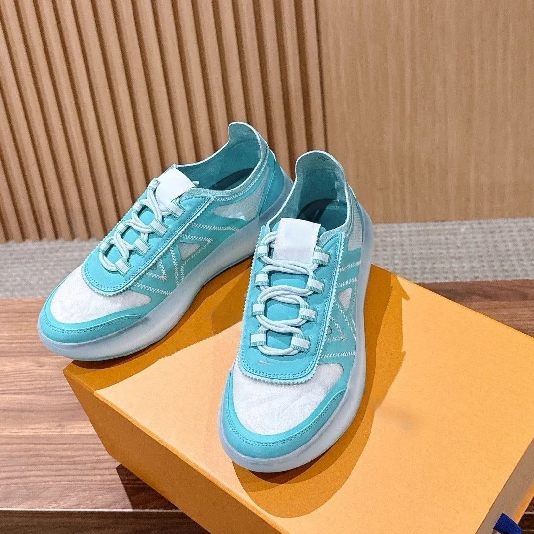 Wholesale High Quality Luxury Women & Men's Shoes Customized Brand Logos Designer Sneakers PU Upper Rubber Outsole All Seasons