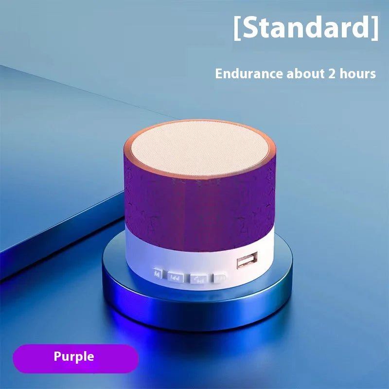 Bluetooth Speaker -Upgrade Mini Portable Bluetooth Speaker RGB Light USB TF Card Reader Stereo MP3 Speaker for Home Atmosphere Desktop