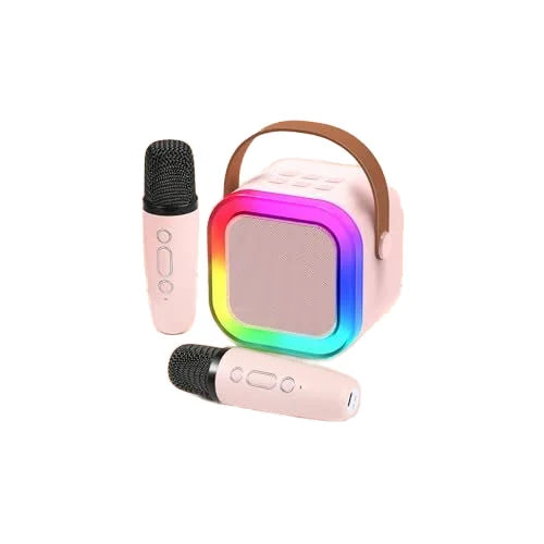 Bluetooth Speaker -Portable RGB Wireless Microphone Karaoke Speaker with HIFI BT Mini Design for Home and Outdoor Parties