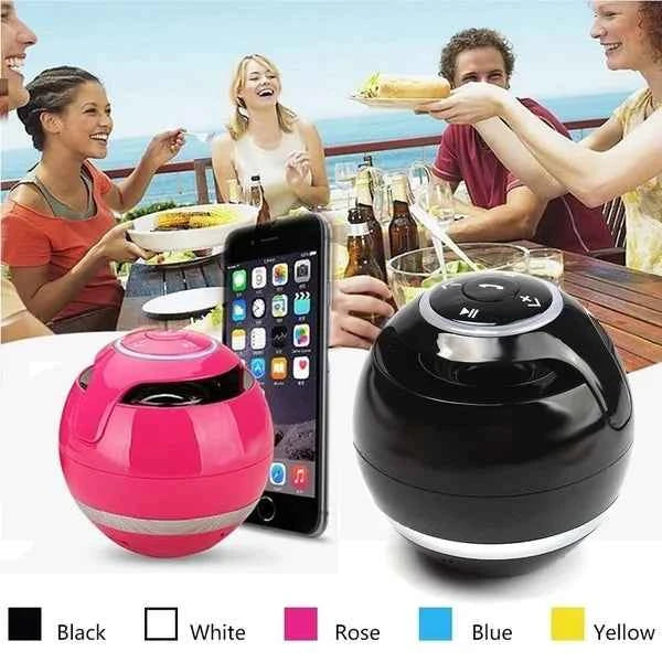 2024 Dropshipping Shopify Hot Factory Price Led A18 Ball LED Mini Bass Portable Wireless BT Speaker with FM Radio TF Mic USB My Store