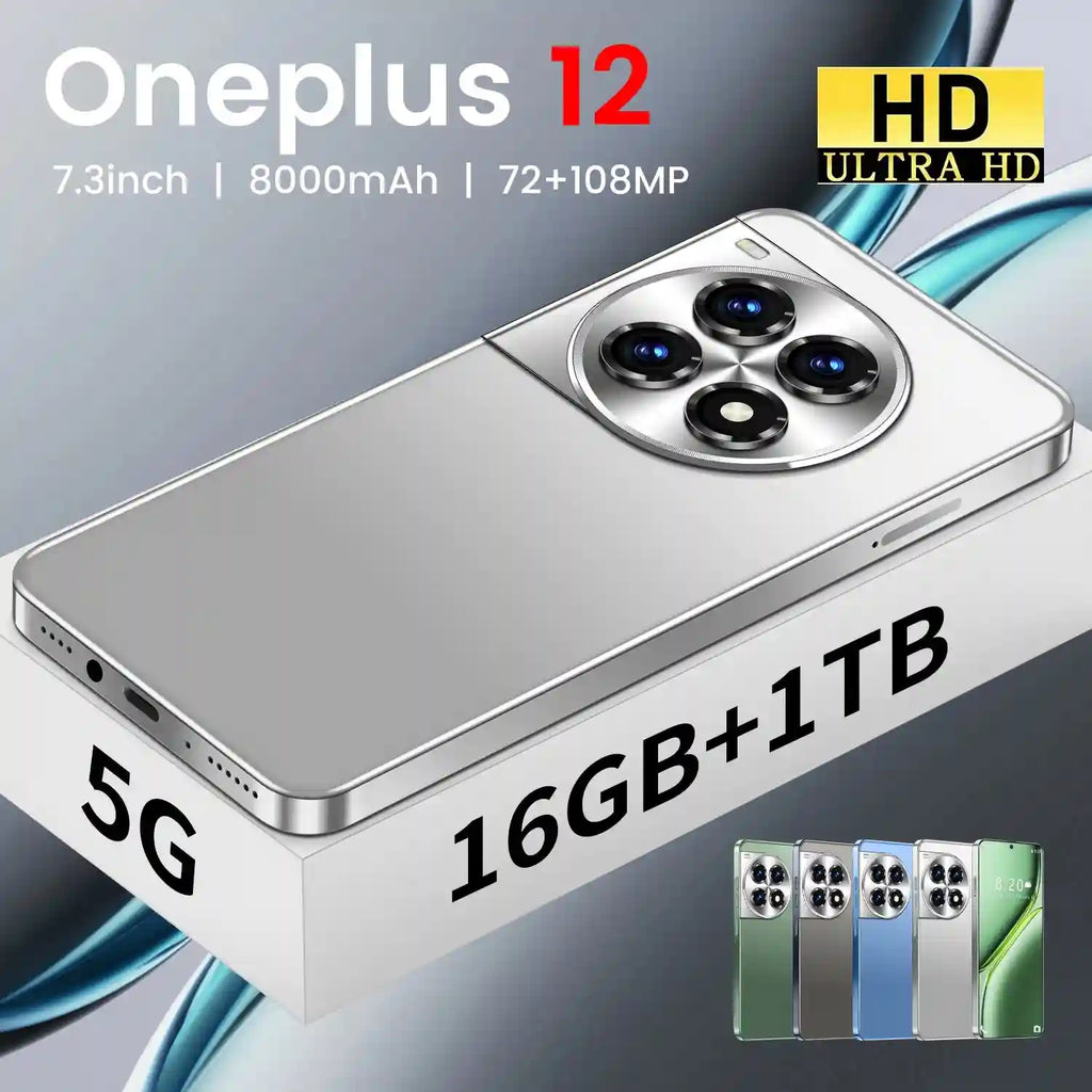 OnePlus 12 5G Smartphone 16GB RAM 1TB Storage AMOLED Display Tidesmit