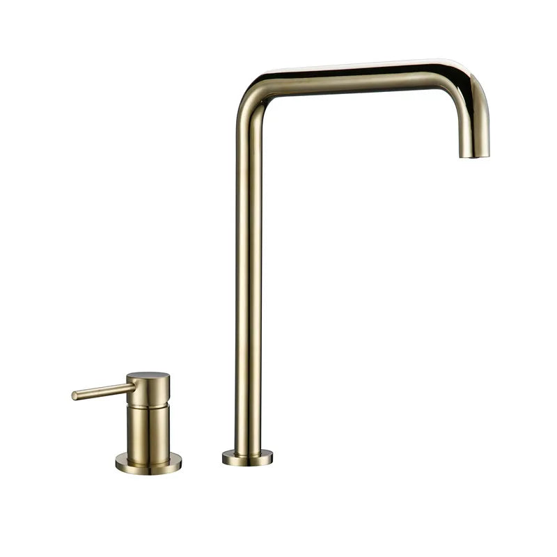 Modern Style Bathroom Basin Mixer Tap Dual Holder Single Handle Fixed Basin Faucet Hot And Cold 2 Hole Kitchen Sink Mixer