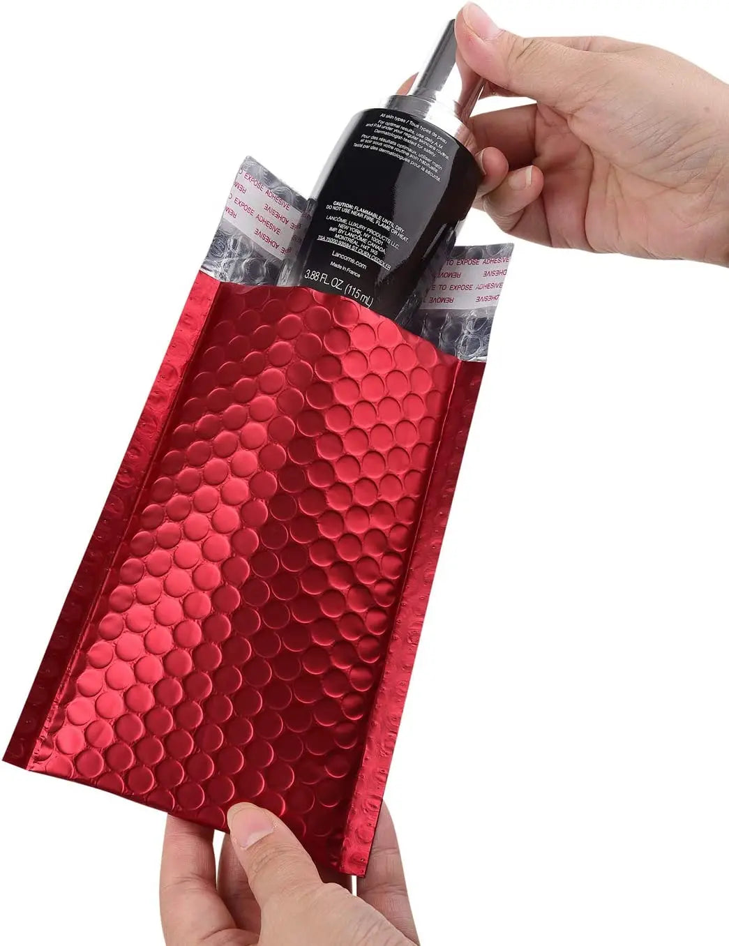 Custom Courier Shipping Padded Envelope Mailing Bags Shiny Holographic Metallic Bubble 2 Mil Poly Plastic