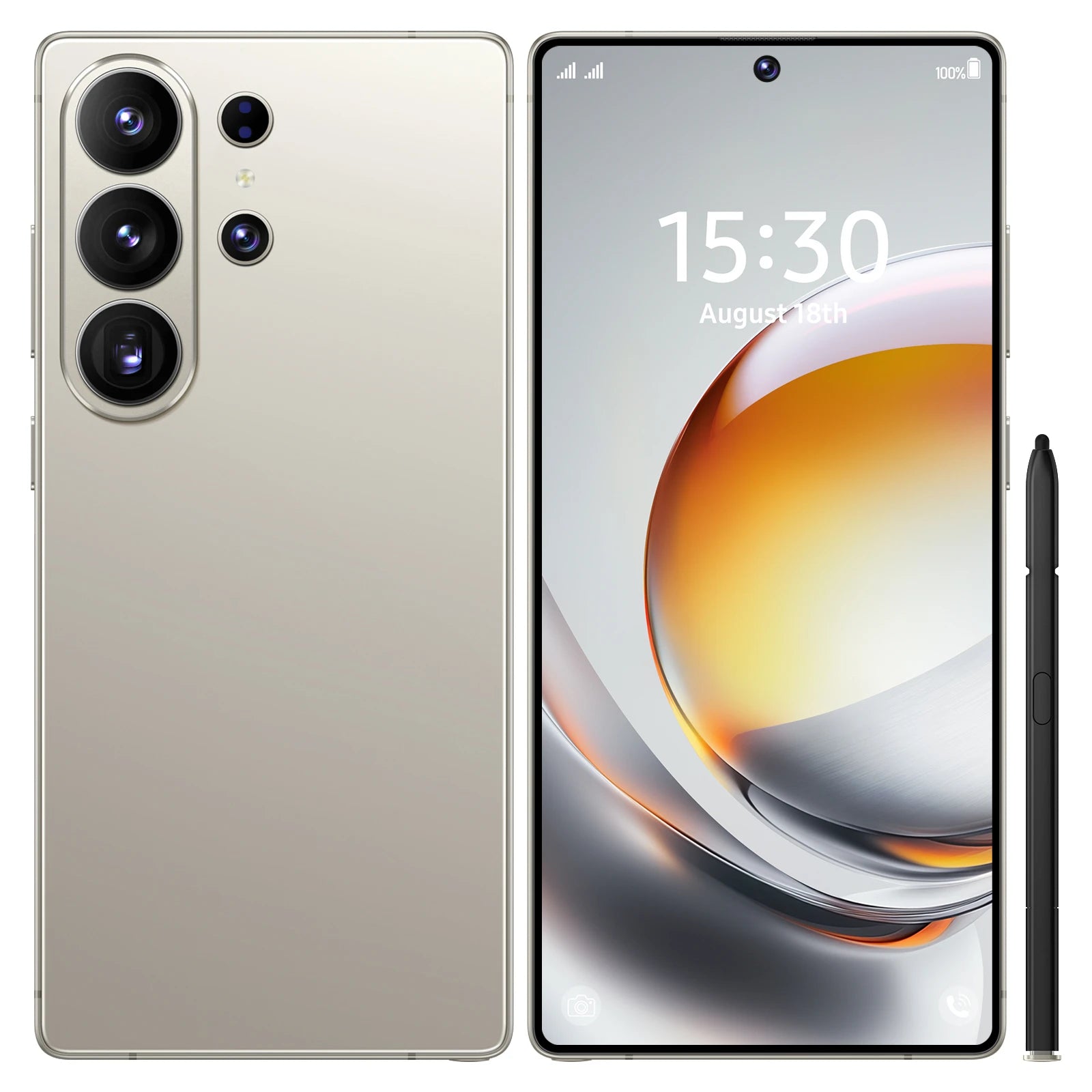 2026 S26 Ultra smartphone featuring 7.3 inch HD display, 16GB RAM, 1TB storage, 108MP camera, and Android 15 unlocked