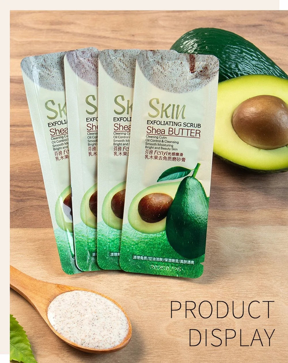 Shea Butter Exfoliating Face Scrub & 5-Piece Gel Skin Care Set Scrubs Treatments Tidesmit