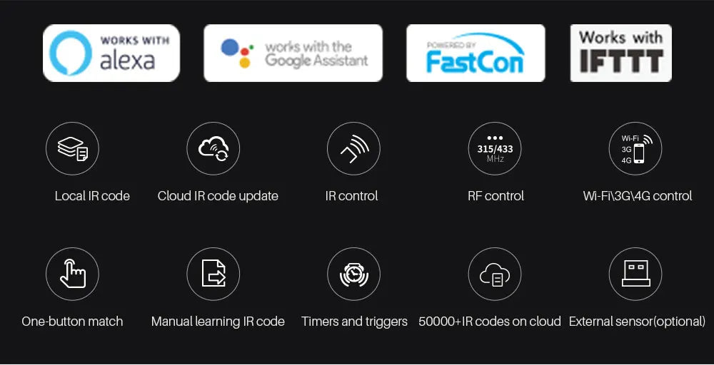 New BroadLink RM4 Pro Universal Remote Control Add HTS2 RF Controller IR Switch Smart Home Works Alexa Google Assistant