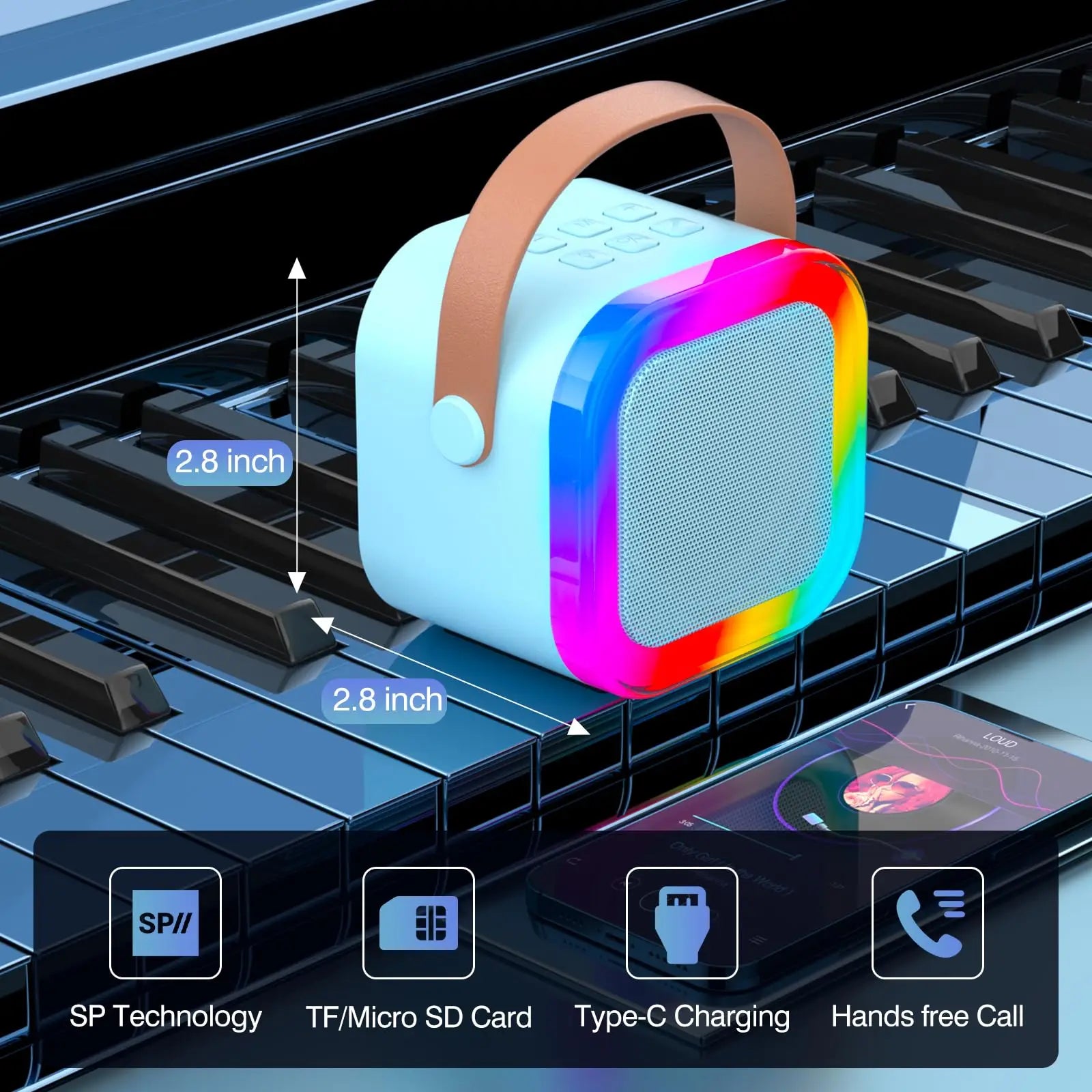 Hot Selling K12 Wireless Speaker with 2 Microphones High Quality Portable BT Music Karaoke Audio Sound Box with TF Card Slot My Store