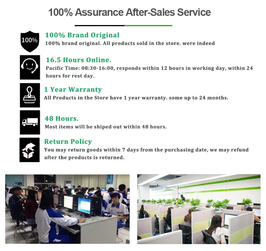 Wireless barcode scanner after-sales service and warranty information poster