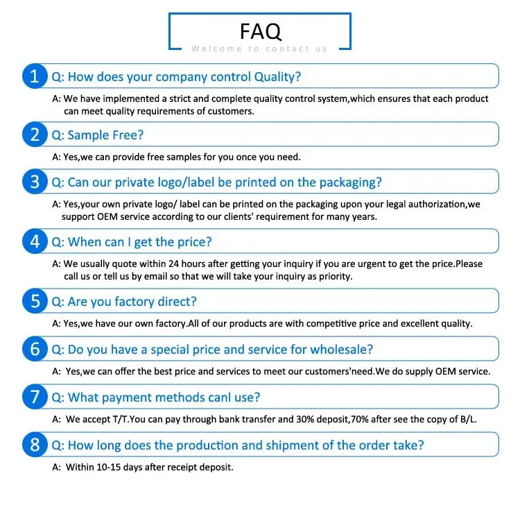 Sealing tape FAQ banner with questions and answers about quality and pricing