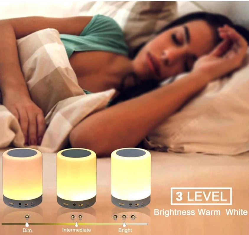 Bluetooth Speaker -Intelligent Touch Sensing Lamp Party Ring Touch with Disco Ambient Portable Wireless Led Ambient Light up Speaker with Led Light