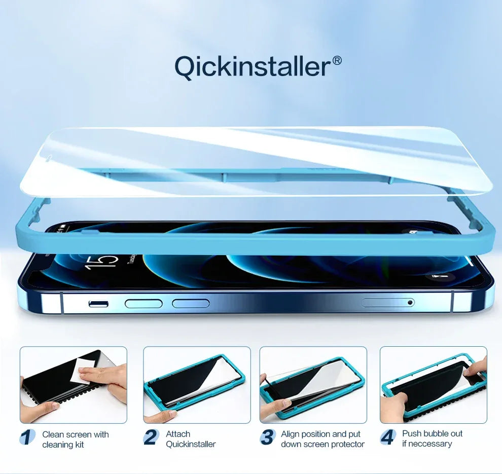 iPhone Screen Protector - 9H Hardness Tempered Glass for iPhone Series Tidesmit