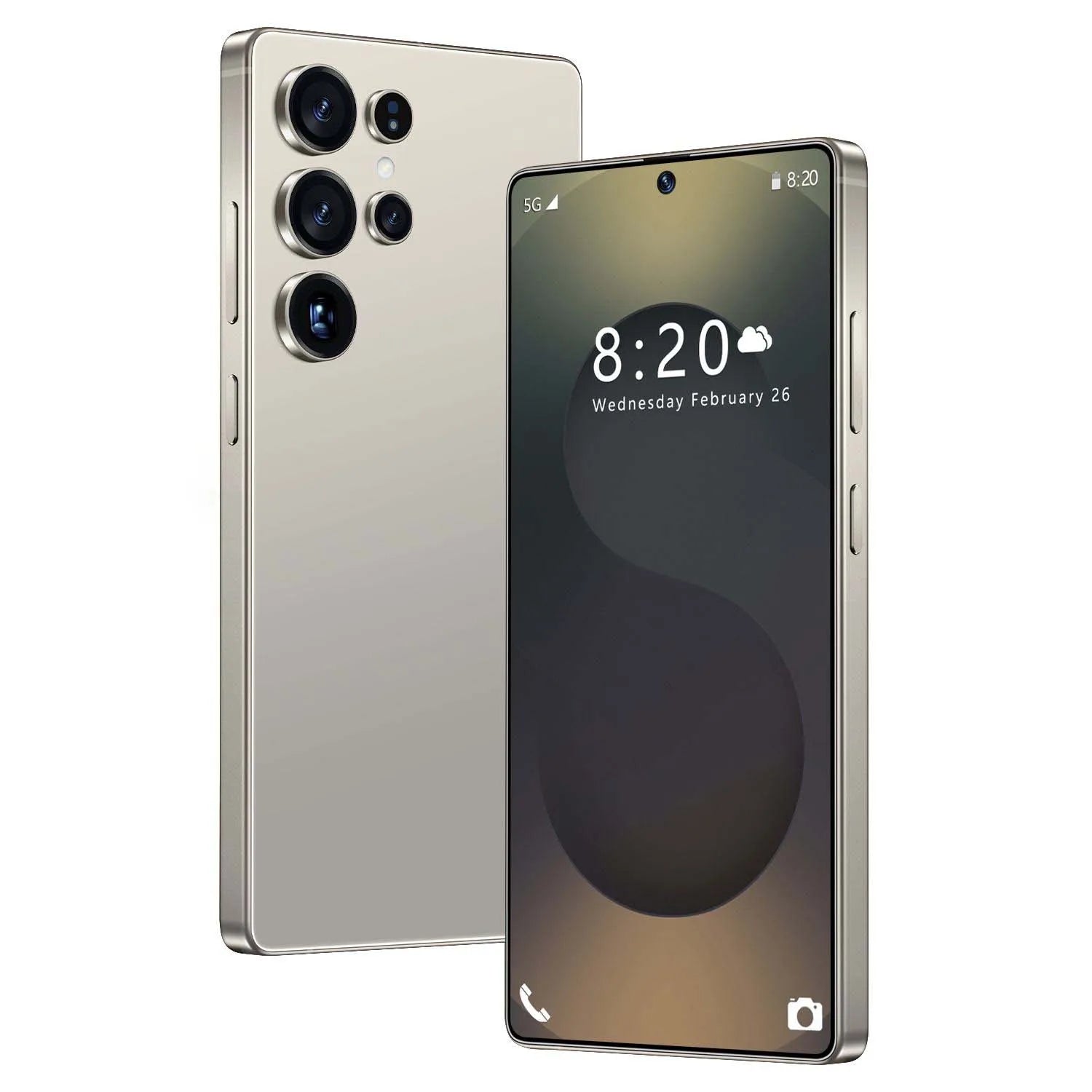 S25 5G Smartphone, 108MP Camera, 128GB Storage - Tidesmit Essential Gray 4 G 128 GB Tidesmit