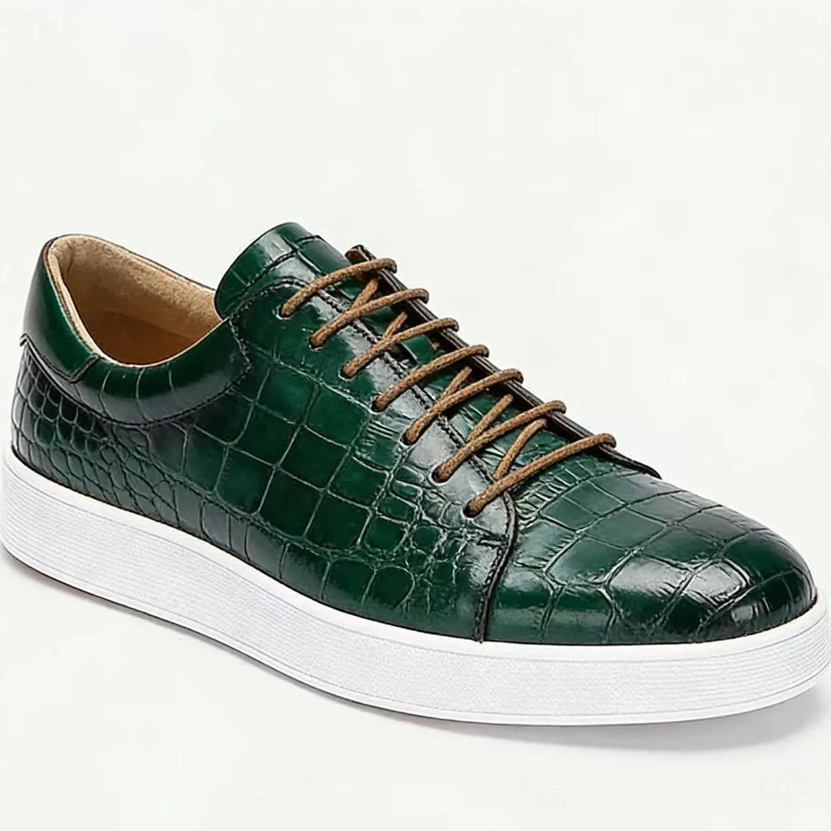 Fast Delivery Luxury Lace-up Business Formal Casual Plus Size Men's Leather Sneakers