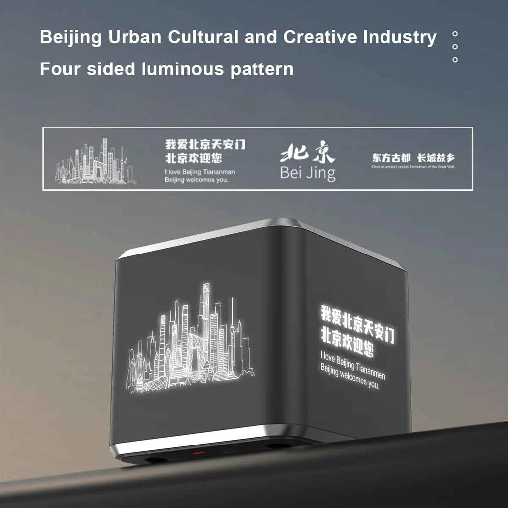 Mini Cultural and Creative BT Speaker Four Custom Sided Luminous Pattern Portable Music Box Audio Player Promotional Gift My Store