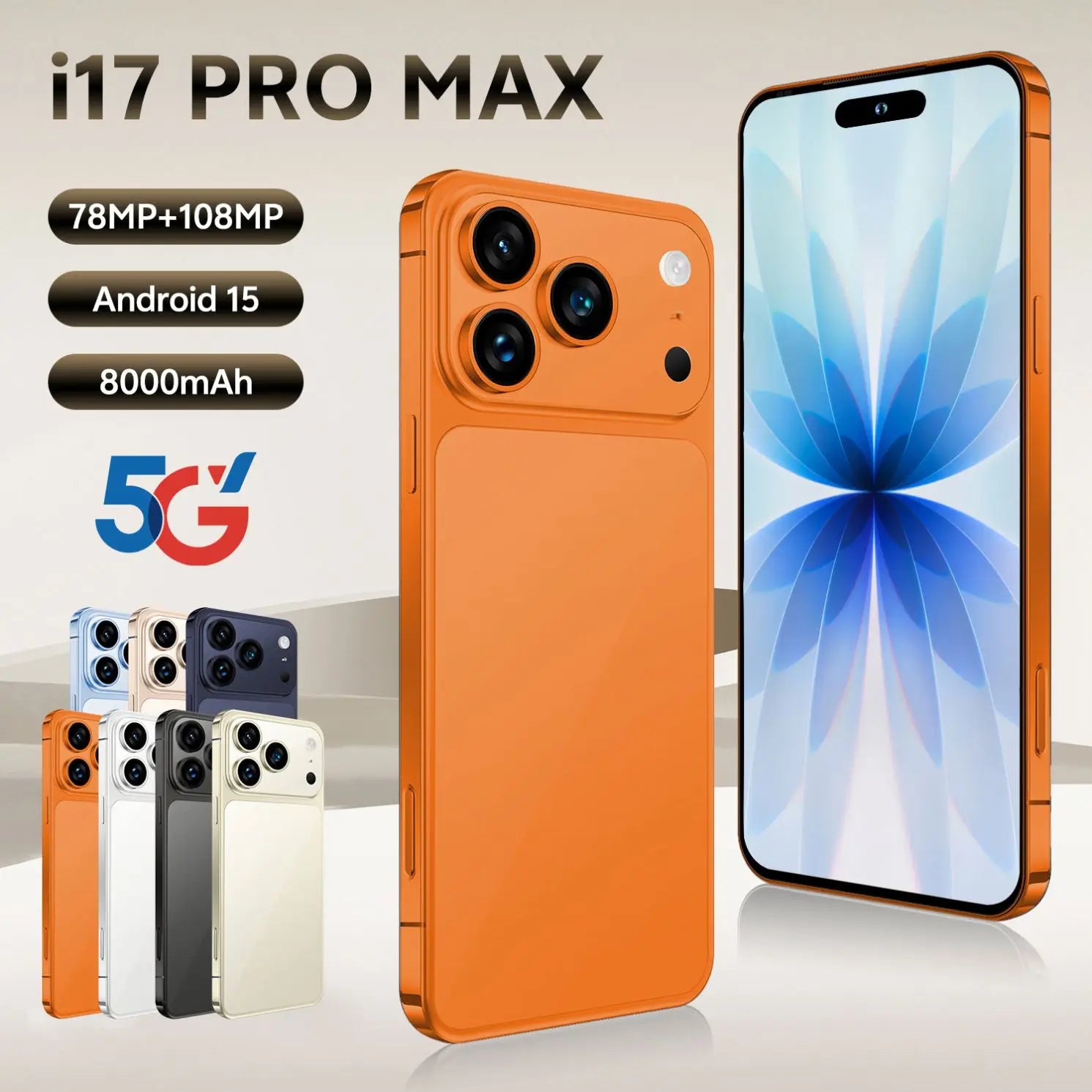 I 17 Pro Max 5G Smartphone, 16GB RAM, 1TB Storage - Tidesmit Tidesmit