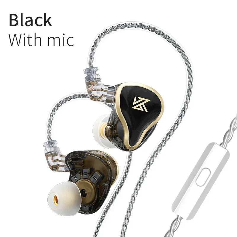 16-Driver HiFi In-Ear Monitors with Bass Focus by Tidesmit Black Mic Tidesmit