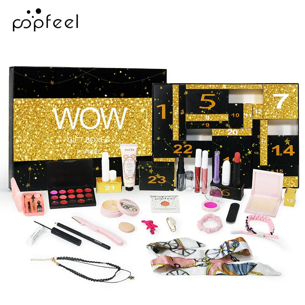 Christmas Countdown Gift Box All Saints' Day Makeup Sets for Holiday Gift POPFEEL ALL in ONE Professional Makeup Kit for Girl ALIBABA WOW002B Tidesmit