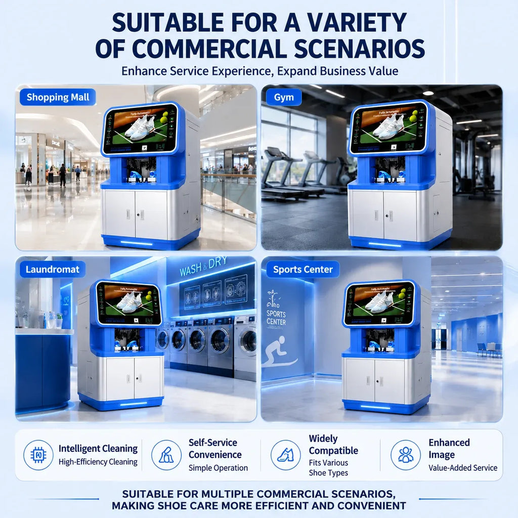 Commercial Shoe Washing Machine with Dryer and 1 Year Warranty