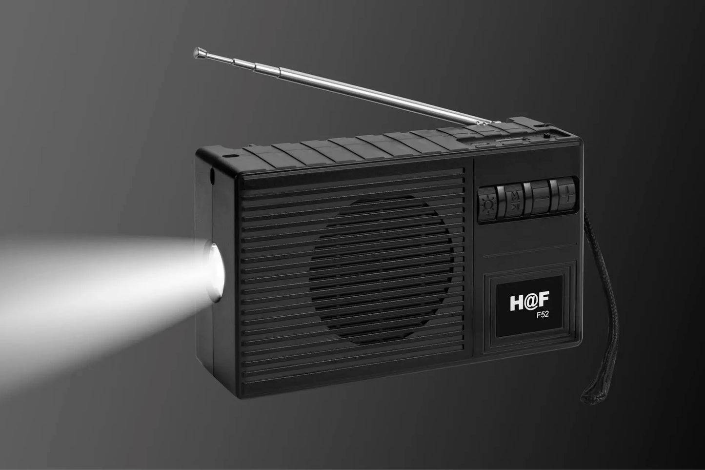 Bluetooth Speaker -Solar Powered Portable Wireless Speaker with FM Radio Antenna Stereo Sound USB/TF/FM/BT/TWS/LED Flashlight for Outdoor