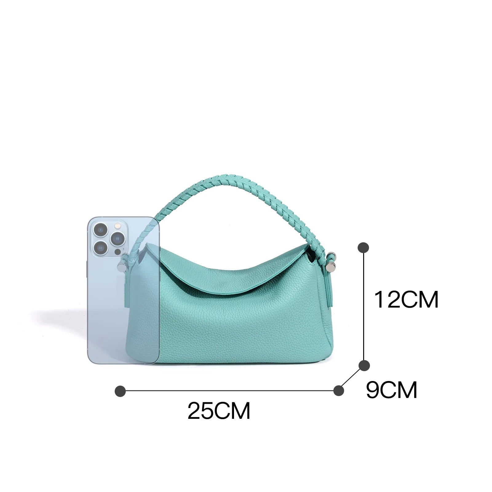 2026 Crossbody Bag Small Tote Cute Purse for Women Top Woven Handle Handbag Genuine Leather Shoulderbag with Detachable Strap