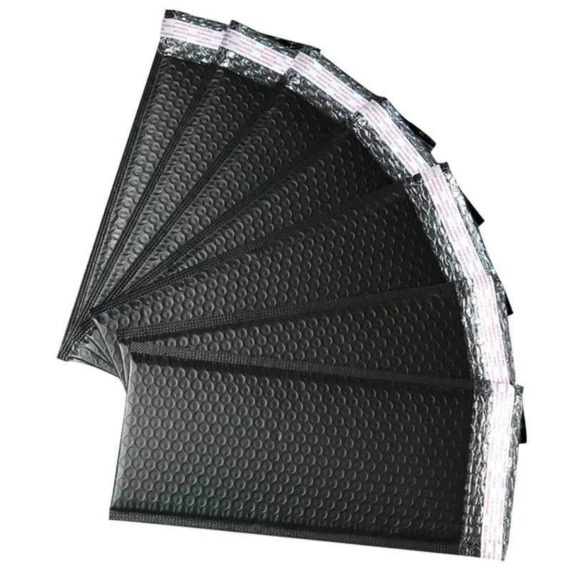 11*20cm 10*50cm 12*30cm Luxury Black White Polyester Mailers Bags Empty Square Postal Seal Shipping Envelopes Waterproof Bags