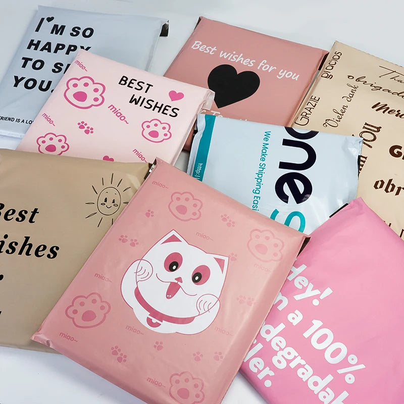 Custom Logo Self Sealing Poly Mailer Down Jacket Courier Large Mailing Bag for Bulky Items Shoe Shipping