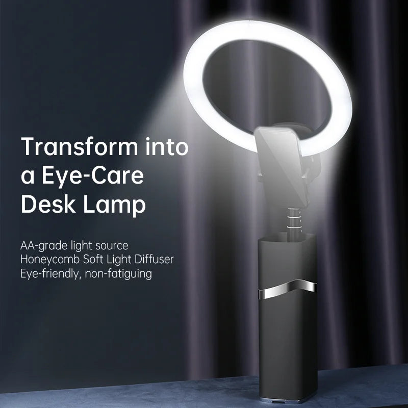 Hot yy-1 pink selfish phone small ring tiktok light photo and video production battery powered ring light 360 photo studio Tidesmit