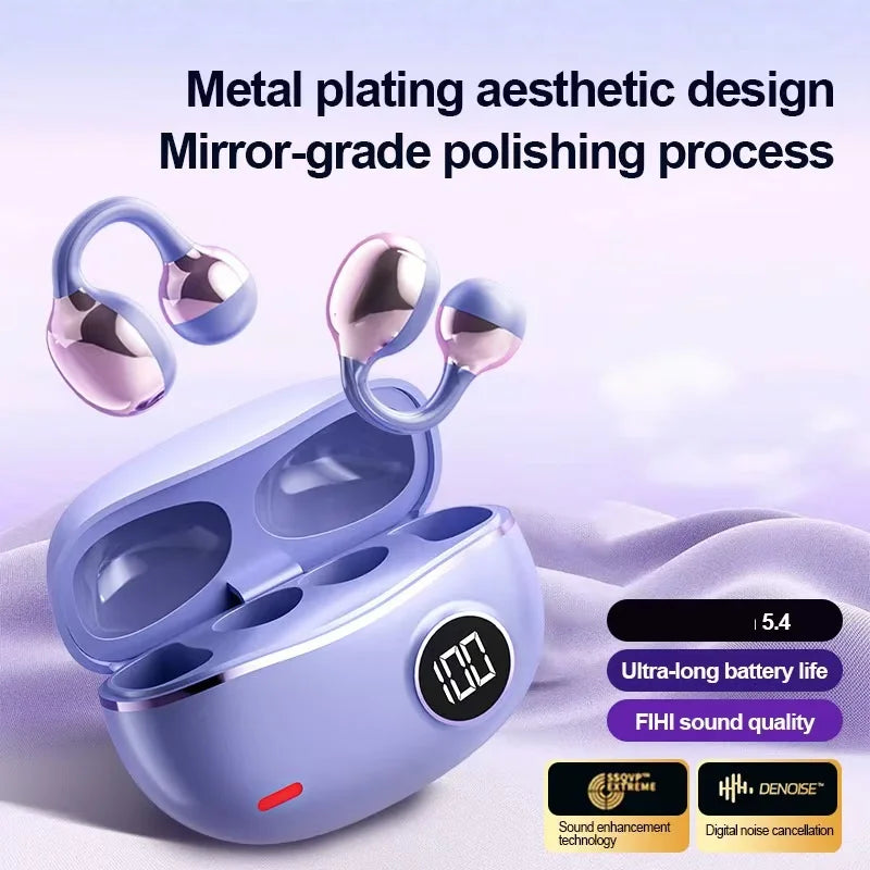 Hot Selling Fashion TWINS Truly Wireless Earbuds Open and No Leak Bass Sound Ear-clip with LED Battery Indicator Tidesmit