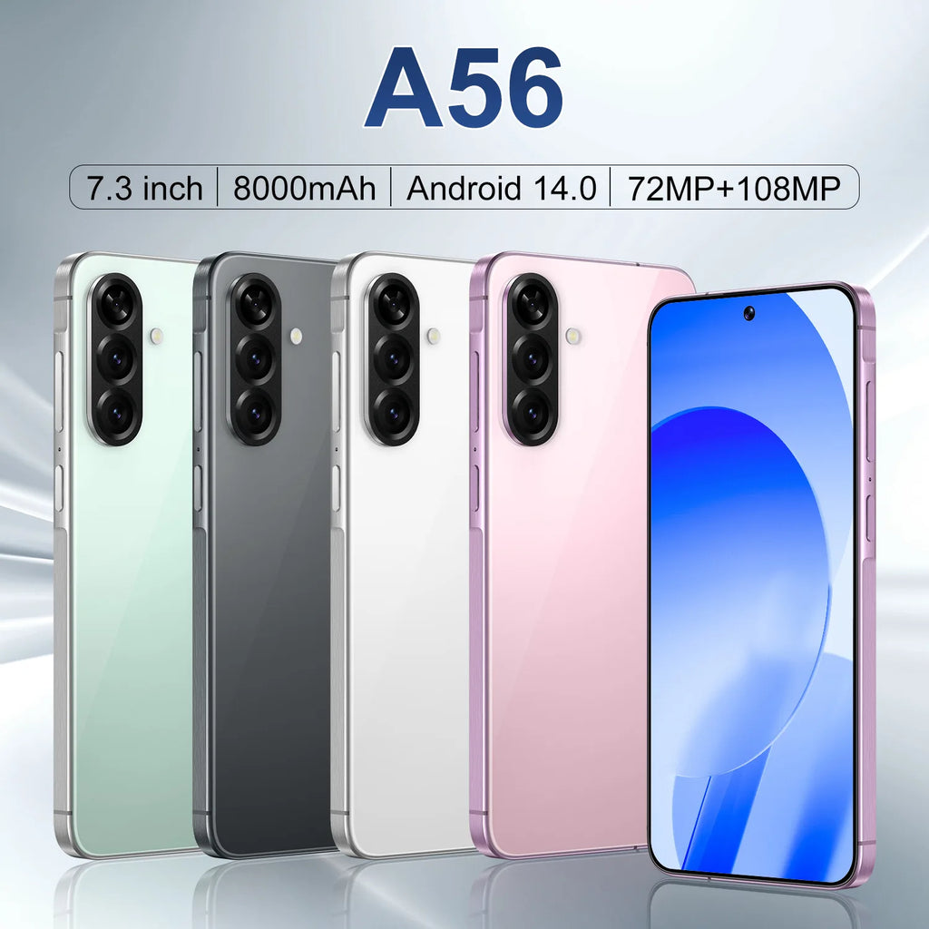 A56 5G smartphone 16GB RAM 1TB storage Android 15 dual SIM fast charging big screen mobile phone gallery view 8