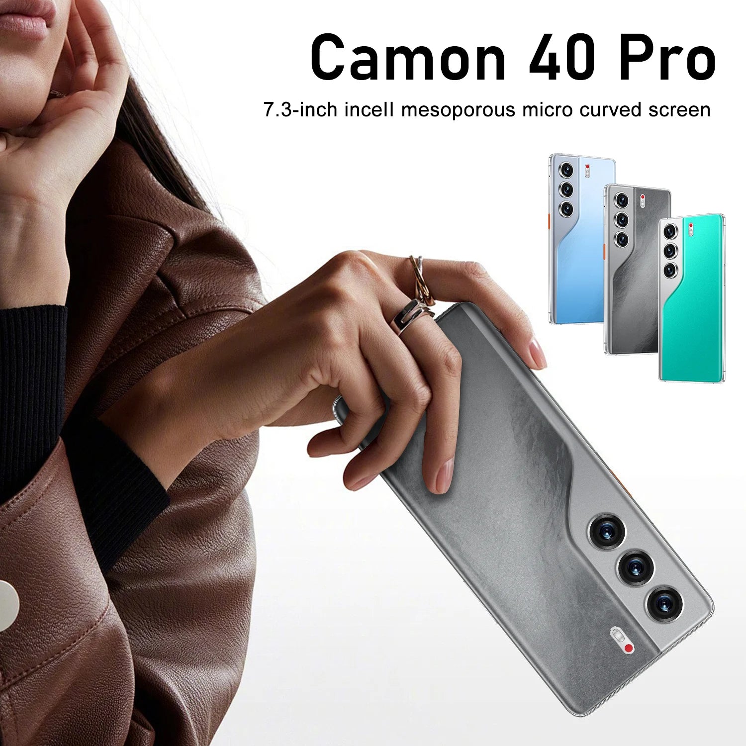 Camon 40 Pro 5G Smartphone, 16GB RAM, 1TB Storage - Blue Tidesmit