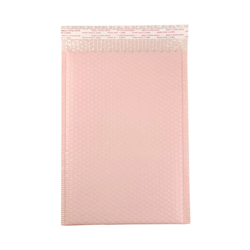 Custom Colorful Pink Black  Printed Express Shipping Envelope Poly Bubble Mailers Bag