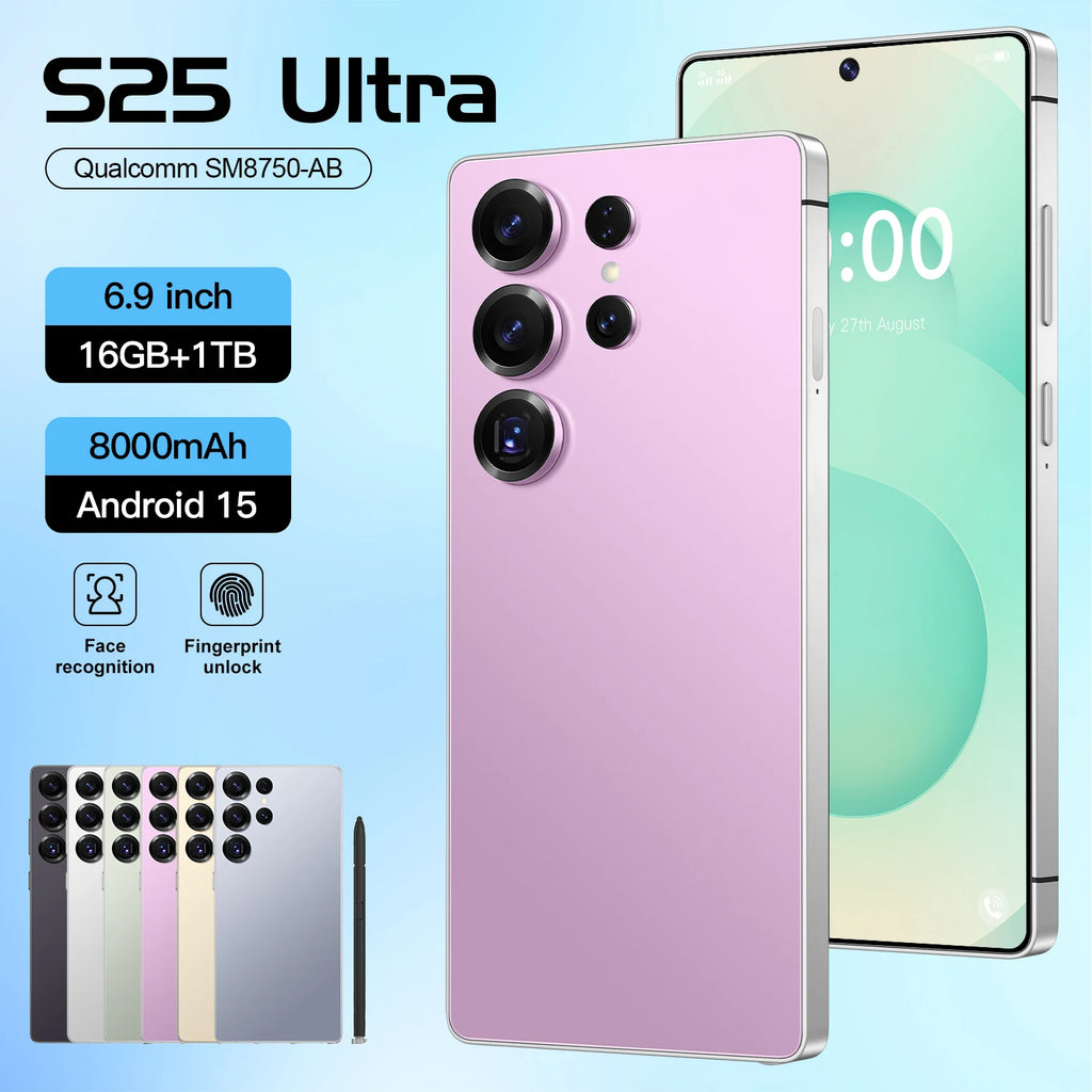 S25 Ultra 5G Smartphone 16GB RAM 1TB Storage AMOLED Display Tidesmit