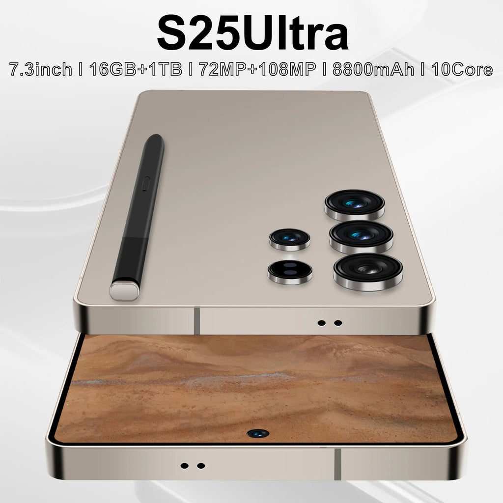 S25 Ultra 5G Smartphone 1TB 16GB RAM 7.3-Inch AMOLED Display Gray Tidesmit