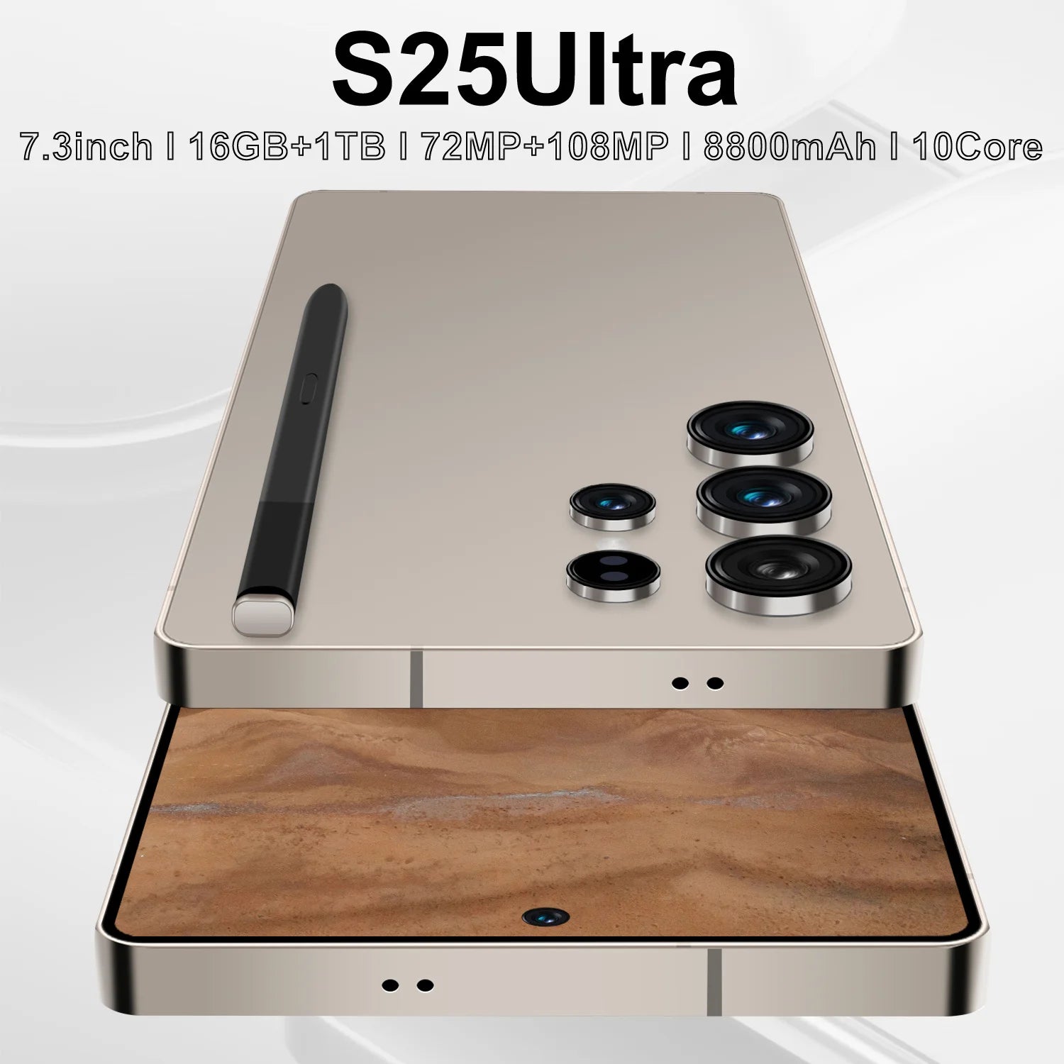 S25 Ultra 5G Smartphone 1TB 16GB RAM 7.3-Inch AMOLED Display Gray Tidesmit