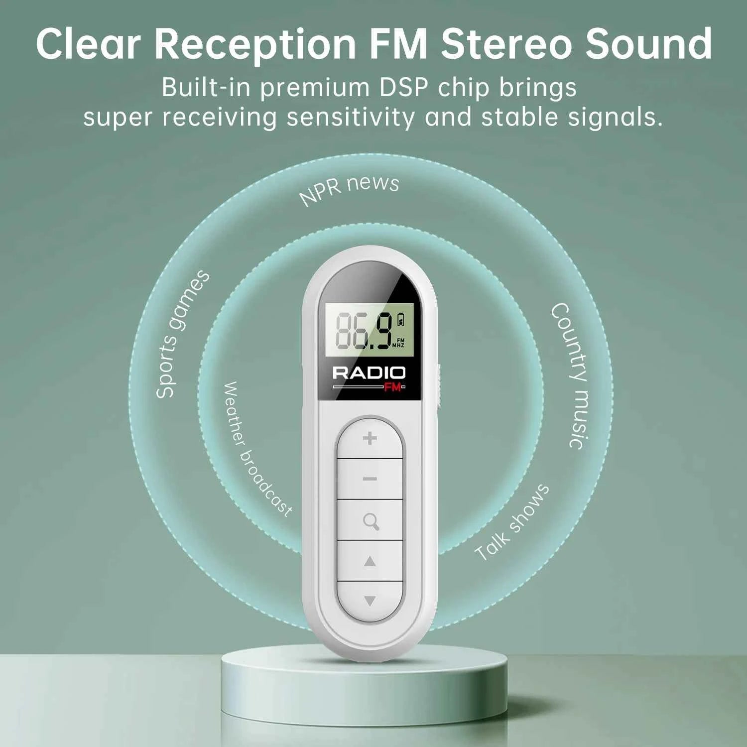 Factory Mini Portable Pocket Digital Tuning Multiband MP3 Radio Player with Rechargeable Battery FM Radio for Walkman My Store