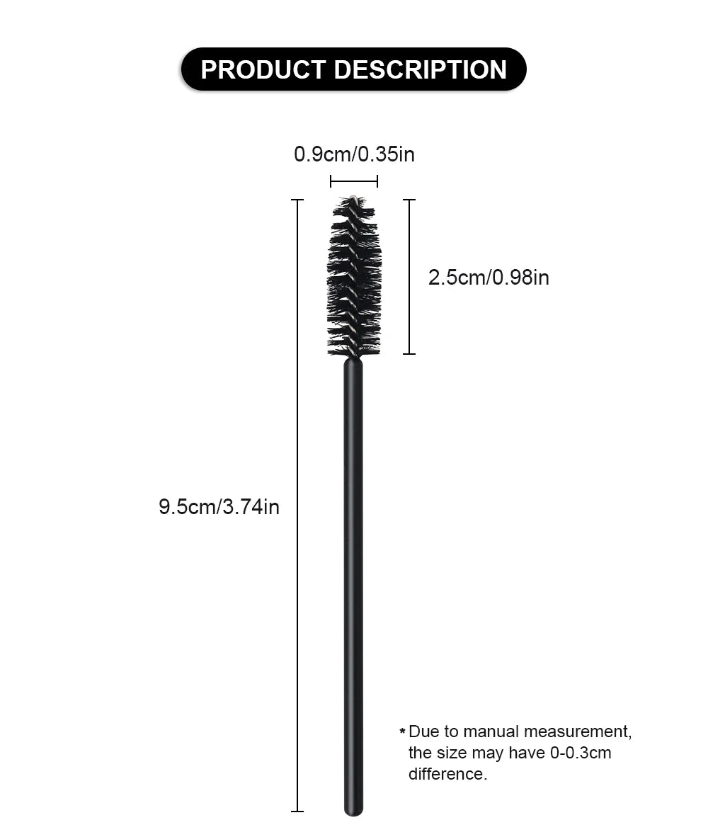 Disposable Eyelash Brushes for Extensions - Premium Soft Crystal Wands False Eyelashes Tidesmit