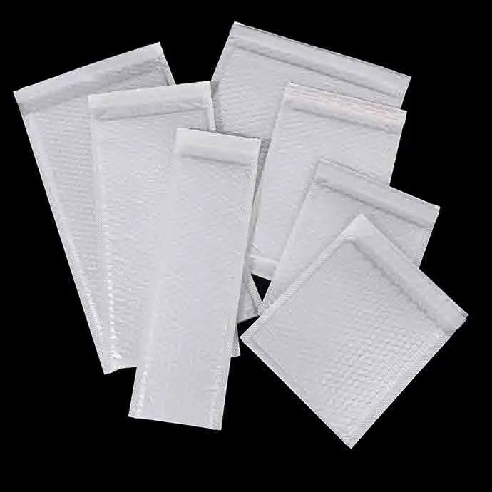 11*20cm 10*50cm 12*30cm Luxury Black White Polyester Mailers Bags Empty Square Postal Seal Shipping Envelopes Waterproof Bags