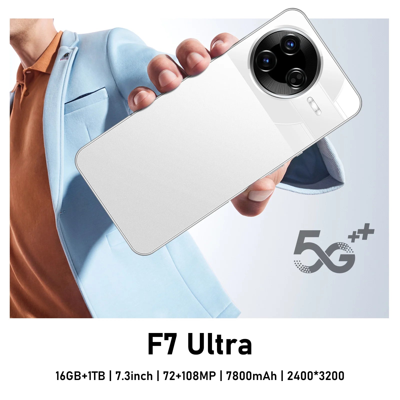 5G Smartphone 16GB RAM 1TB Storage - High Capacity Tidesmit Essential White 16g 1TB Tidesmit