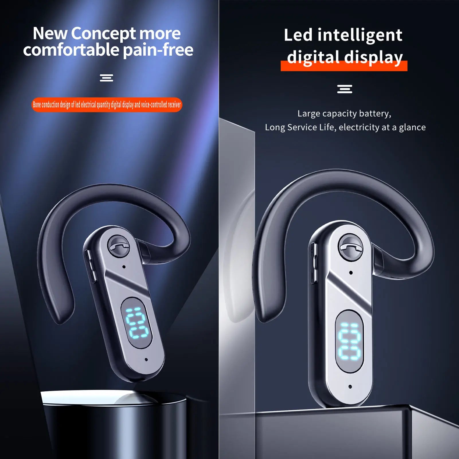 V28 Small Single Business Earhook Earbuds Hands-free Driving Wireless Earphone Sports Headset Low Price 2025 Tidesmit