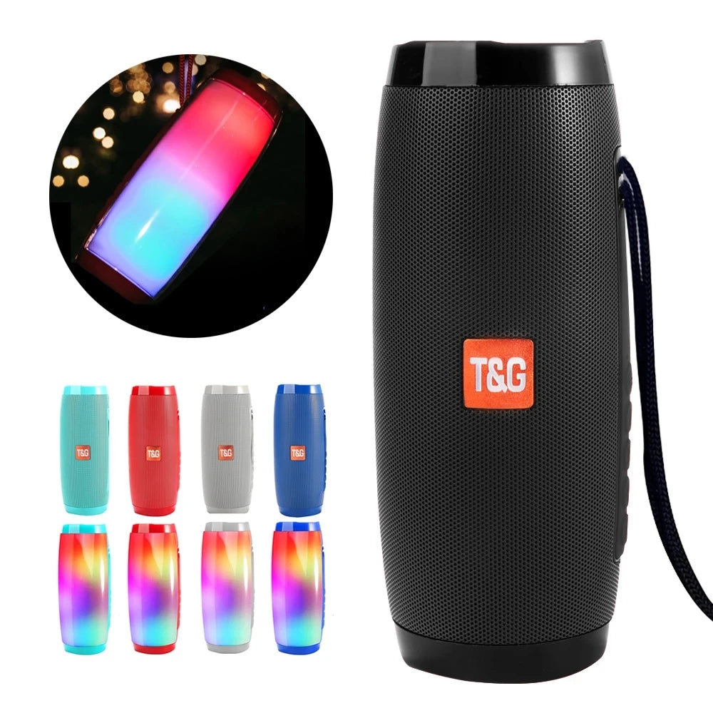 Bluetooth Speaker -Shenzhen TG157 Blue Tooth Column Box Desktop Table Speaker Waterproof Portable Outdoor Super Bass Loud Speakers With LED TG 157 Mix color My Store