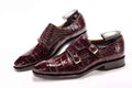 Goodyear Popular Genuine Crocodile Leather Monk Strap Mens Formal Shoes alligator Skin Designer Shoes Men Alligator Shoes Men