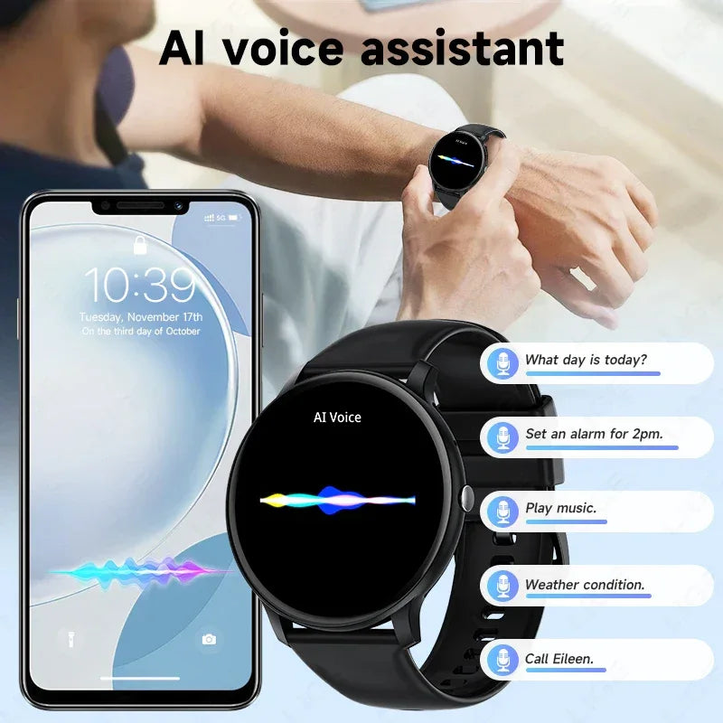 LIGE BW0905 Dial Answer Phone Call Al Voice Assistant Fitness Intellect Watch Multisport tracker Watch Smart Android Ios - Tidesmit