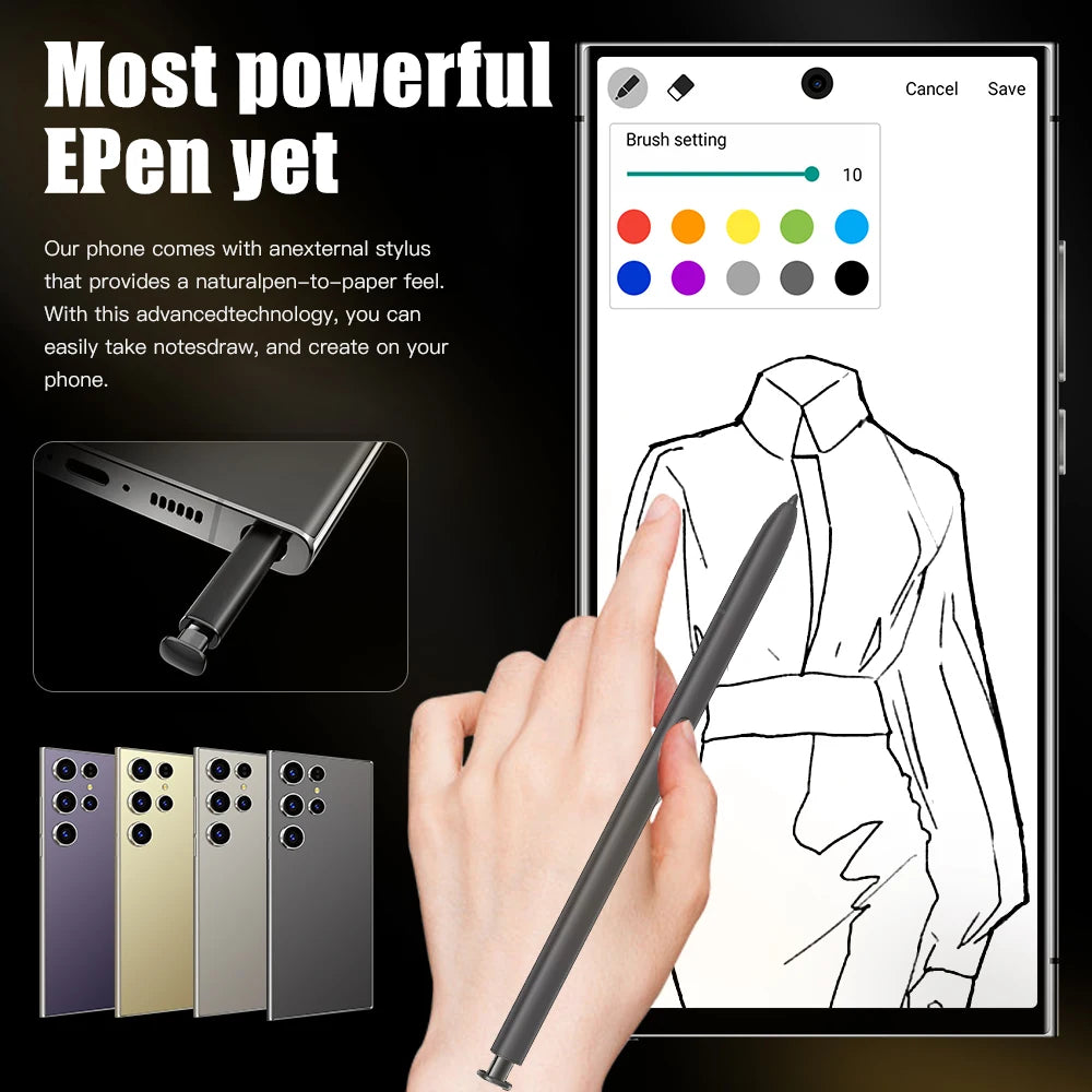 High Quality Original S24 Smartphone S24 Ultra Smart Phone Unlocked 4g 5g Cellphone 7.3inch - Tidesmit