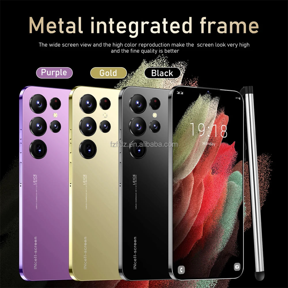 Tidesmit S24 Ultra 5G smartphone with 7.3-inch HD screen and 1TB storage in sleek premium design