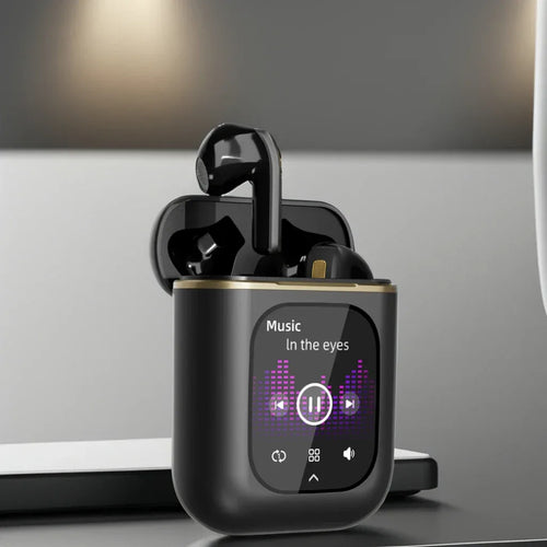 2025 New Design ENC LED Touch Screen True Wireless Earbuds Waterproof Bass Audio Headsets Digital Display Gaming Smart Watch - Tidesmit