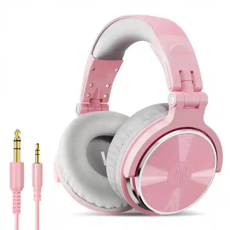 Wired Studio Monitor Headphones - Over-Ear DJ Mic Black Tidesmit